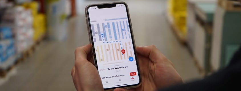 Produktlokalisierung und Indoor Navigation im Baumarkt