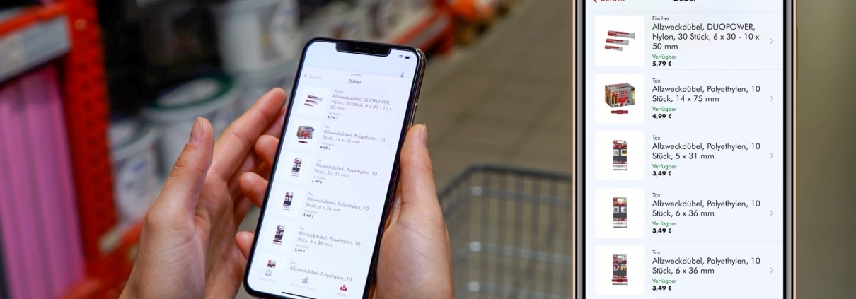 locandis Produktsuche der Indoor Navigation