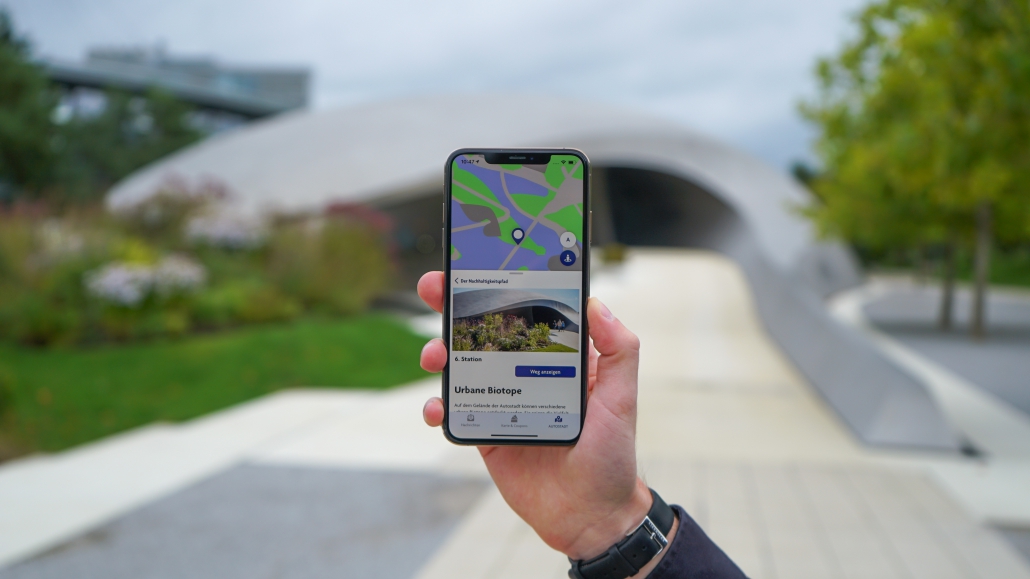 Nachhaltigkeitspfad in der Autostadt App