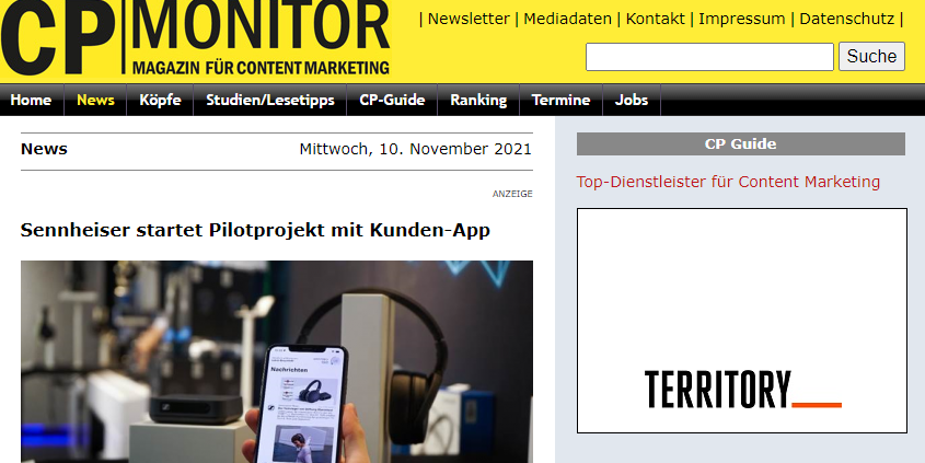 CP Monitor über MeinSennheiser App