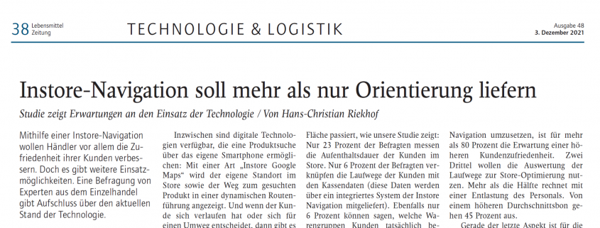 PFH-Studie zur Instore Navigation