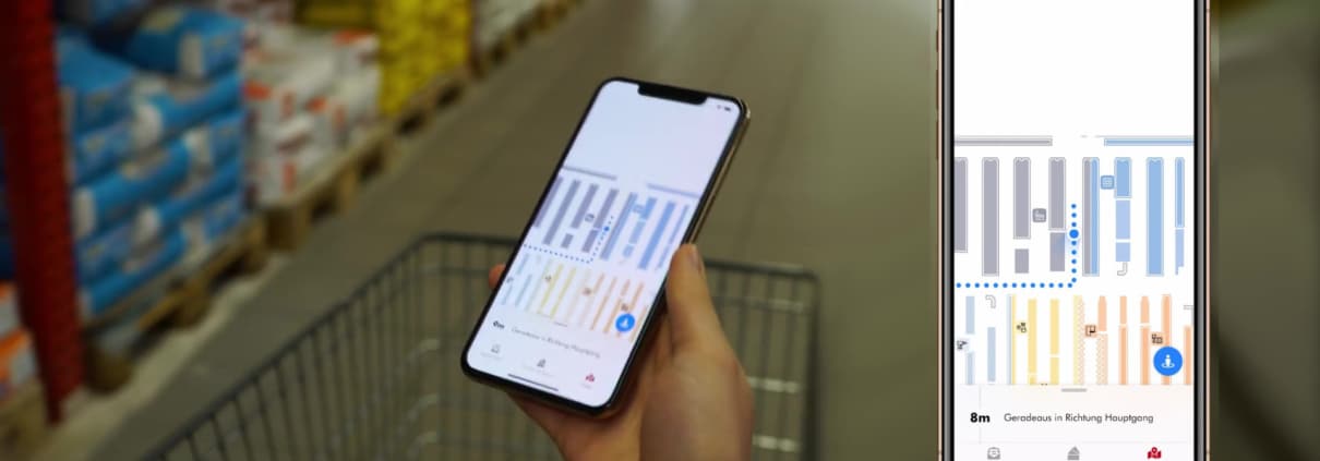 Produktlokalisierung und Indoor Navigation im Baumarkt
