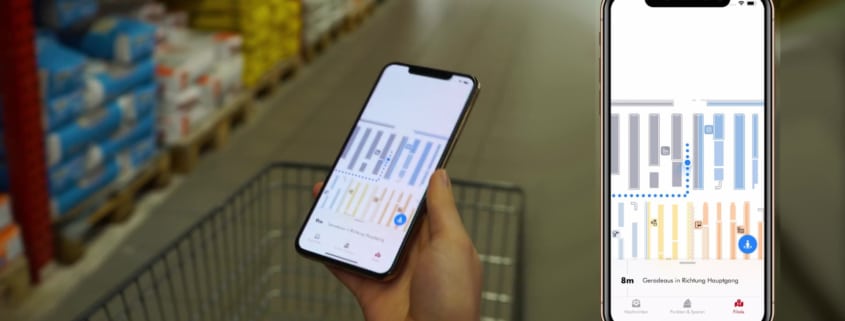 Produktlokalisierung und Indoor Navigation im Baumarkt