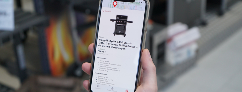 Produktsuche und Indoor Navigation sind auch für kleinere Verkaufsflächen interessant.